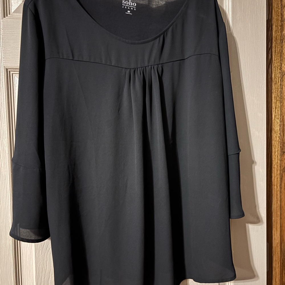 Soho Elegant Black Blouse